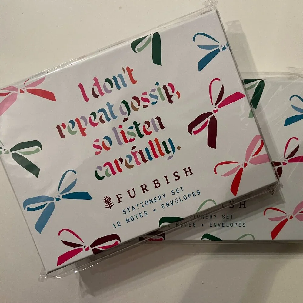 Snarky Note Cards - I Don't Repeat Gossip So Listen‎ Carefully  (2 boxes / NEW)